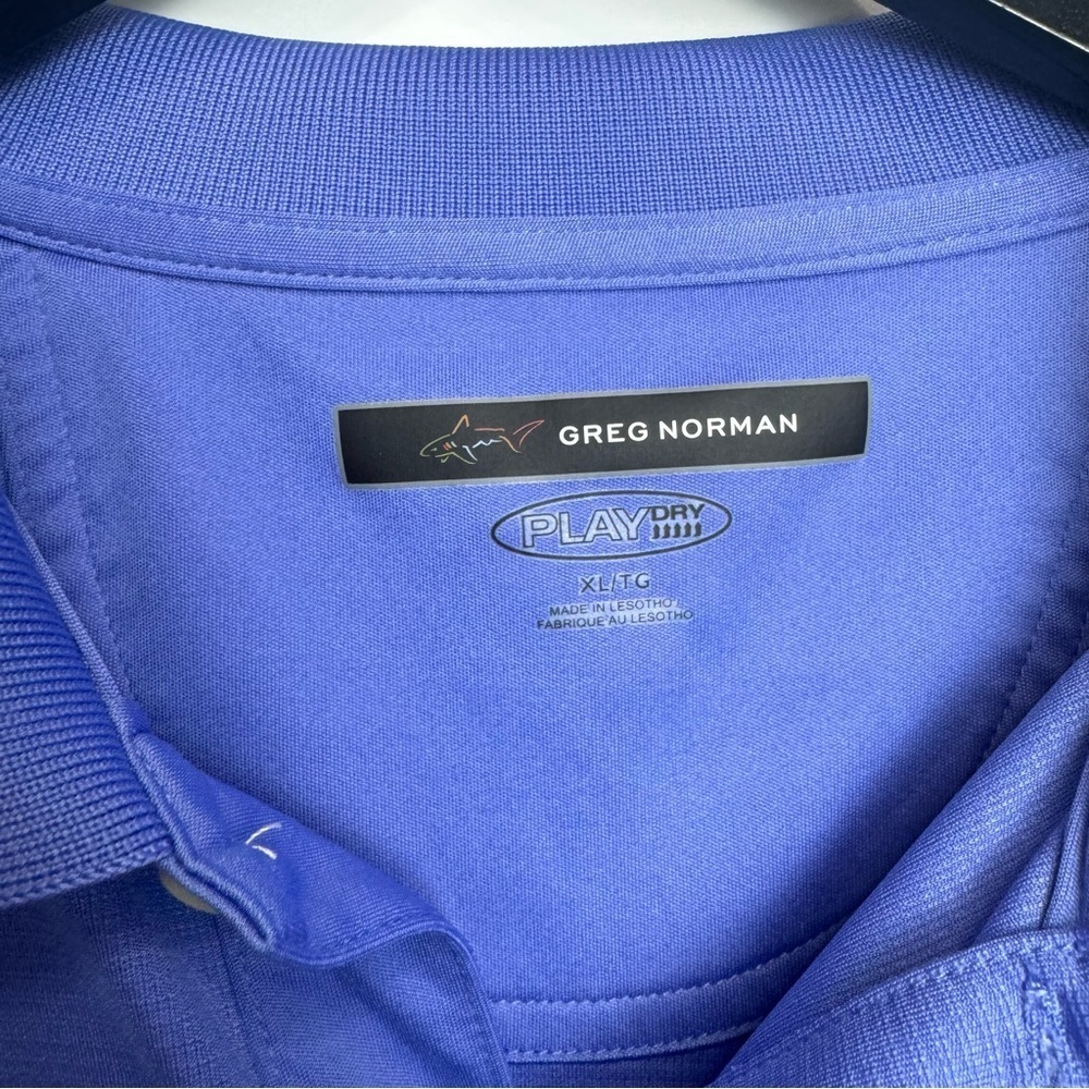 Greg Norman Men's Play Dry Polo Golf Shirt Size XL Blue - Picture 6 of 7